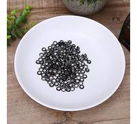 Generic 5mm Laiton Double Face Oeillets Rivets Oeillet 100pcs pour Chaussures, Ceintures, Artisanat du Cuir "Oeillets en Métal de Style Occidental en Gris Argenté", Bronze" (Argent Noir)