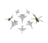 Generic 8pcs 1/144 Modèle D'avions à échelle 1/144 Ensemble Avion Bâtiment Statique AVERPLAN Toy Aviation Collectibles Home Ornements, Style A