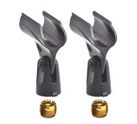 Generic A25D Lot de 2 pinces de rechange pour pieds de micro et microphone vocal dynamique XLR professionnel pour performance en direct avec adaptateur à vis mâle de 1,6 cm vers femelle de 1 cm