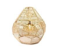 Generic Abat-Jour En Rotin, Abat-jour En Macramé Tissé Style Bohème, Tissé Pendentif Abat, Abat-Plafond Suspendu En Osier Rotin, Housse De Lampe Suspendue Bohème Tissée À La Main, UT8PF7NXCU8YS5SL7RD