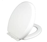 Generic Abattant de Toilette Blanc Durable avec Mécanisme de Fermeture Lente, Facile à Nettoyer et à Installer, adapté à les âges, Matériau PP, Convient aux Toilettes de 17,9 X 14,4 Pouces