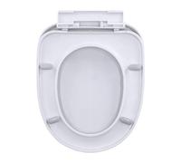 Generic Abattant WC Couvercle de Toilette Lunette de Toilette Siège de Remplacement En Polypropylène Épaissi avec Fermeture Lente et Silencieuse Adapté pour, U Type