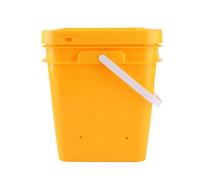 Generic Abreuvoir Automatique pour Volaille de Grande capacité avec Baril Portatif de 12 L pour Poulets et Perroquets - 11,1 X 9,6 X 9,6 Po, Jaune (Seau + Grand Bol Bleu + Vis Noires)