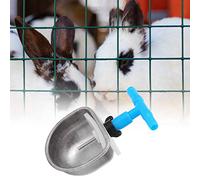 Generic Abreuvoir Durable pour Lapin en Acier Inoxydable, Bol à Boire Automatique pour L'alimentation du Bétail, 5 Pièces (Petit té Monobloc INOX)