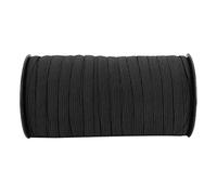 Generic Accessoire de Couture de Bande élastique Plate 8 Mm X 100 Mètres, élastique Extensible Solide pour la Couture et L'utilisation de Processus, Ceintures, Décolletés, Noir ou, Polypropylène