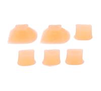 Generic Accessoires de Brique de Flûte pour les Amateurs de Musique, Coussinets de Touches Muets en Silicone Jaune Clair pour la Réparation de Flûte, Paquet de 6