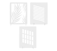 Generic Accessoires de Photographie Lumière et Ombre, Ensemble de 3 Planches de Fond en PVC de Petite Taille pour Les Séances Photo à Plat sur Table, Planches de Toile de Fond Blanches pour (Style 4)