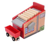 Generic Accessoires de Voie de en Bois, Ensemble Durable de 8 Pièces pour Enfants, Expansion de Scène de Jeu en Bois de Hêtre