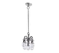 Generic Accessoires pour Maison de Poupée, Lustre Vif, Petite Lumière pour Une Utilisation Polyvalente (Silver)