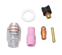 Generic Accessoires Professionnels pour Torche TIG, Kit de Tasses en Verre pour le Soudage TIG WP-9/20, adapté au Carbone et à L'acier Faiblement allié 6 Pièces