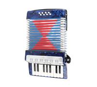 Generic Accordéon pour Enfants à 17 Touches, Instrument de Musique à Performance Sonore Douce et Agréable pour Enfants, Matériau ABS Bleu Profond pour les étudiants, les Artistes, les Amateurs de