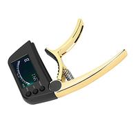 Generic Accordeur de Capodastre de Guitare en Alliage de Zinc ABS 2 en 1 avec écran LCD pour Ukulélés Classiques électriques Acoustiques, Accordeur de Capodastre à Pince Serrée pour les Performances