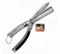 Generic Acier Inoxydable Enlèvement de la Membrane des côtes pour BBQ - Outil de Cuisine avec poignée (Inoxydable, Ergonomique) - Idéal pour dépouiller Les Spare Ribs & Les grillades (metallisch)