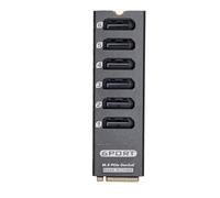 Generic Adaptateur 6 Ports Serial ATA 3.0 Carte D'extension au Design élégant pour Un Transfert de Données à Haute Vitesse 6 Gbit/s Idéal pour Les PC de Jeu avec Boîtier en Alliage D'aluminium