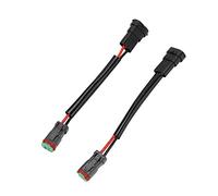 Generic Adaptateur de Faisceau de Câbles de Conversion DT Femelle vers H11 Mâle, étanche, 2 Pièces pour Lampe de Travail LED et Barre Lumineuse, Personnalisation ABS Durable