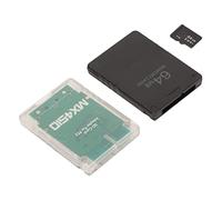 Generic Adaptateur de Lecteur de Carte Mémoire avec Carte 64 Go pour Jeux, Durable et Stable, Blanc Transparent, Complet avec de Programme FMCB (Consoles de graisse)