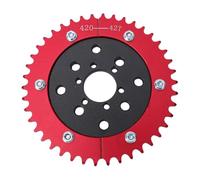 Generic Adaptateur de Moyeu de Pignon Fendu, Pignon Fendu Efficace à 42 Dents adapté aux Pilotes de Mini-vélo et de Go Kart Noir