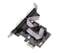 Generic Adaptateur de Port Série RS232 à 2 Ports, Carte de Conversion PCI-E avec Canal Duplex Intégral de 2,5 GB/s, Taux de Transfert de Données de 250 K/s, Contrôle de Flux Matériel pour /