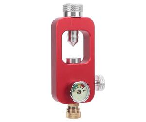 Generic Adaptateur de Recharge de Cylindre de Plongée, Conception Robuste et Portable avec Manomètre pour Réservoirs de Plongée de 0,5 L à 1 L en Aluminium (rouge)