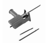 Generic Adaptateur de Scie Alternative pour Perceuse électrique, Convertit la Perceuse en Scie Sauteuse avec 3 Lames, s'adapte aux Mandrins de 3/8" et 1/2", Coupe le Bois/métal/plastique/os