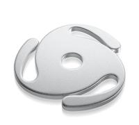 Generic Adaptateur D'enregistrement 45 TR/Min en Alliage D'aluminium, Insert D'enregistrement de 7 Pouces à Haute stabilité, Conception Facile à Clipser pour la Plupart des Platines (Silver)