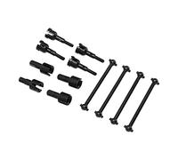 Generic Adaptateur Dogbone en Alliage D'aluminium RC, Jeu de Coupelles Diff pour Voiture RC 1/18, Pièces de Mise à Niveau Haute Performance pour A949 A959 A969 A979 K929 (Black)