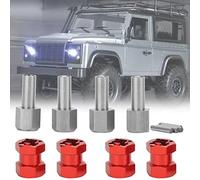 Generic Adaptateur Hexagonal RC de Haute qualité, Extension de la Piste d'escalade du Véhicule à 1.9 Pouces pour D90 AX10 CC01 SCX10 (Rouge)