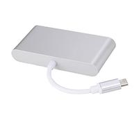 Generic Adaptateur Hub Multifonctionnel de Type C avec Vidéo 4K, USB 3.0, RJ45 pour Le Streaming et Les Jeux, Design élégant en Aluminium 9,3 X 4, X 1,6 Cm