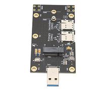 Generic Adaptateur M.2 Key B, Carte Adaptateur USB 3.0 Pratique pour Ordinateur à Double Emplacement pour Carte SIM avec Vis M2 et Tournevis Inclus