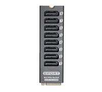 Generic Adaptateur M.2 vers Serial ATA 3.0 avec Dissipateur Thermique, Extension Durable à 8 Ports pour Un Transfert de Données élevé