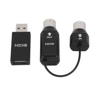 Generic Adaptateur MIDI sans Fil Contrôleur MIDI Professionnel à Faible Latence vers USB pour Clavier de Piano Numérique pour OS X pour XP ABS Noir