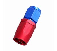 Generic Adaptateur Précis de Raccord d'extrémité de Tuyau de Carburant Poli Haute Résistance AN6 pour Refroidisseur D', 180 Degrés Rouge Bleu (AN6-0°)