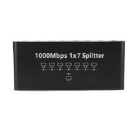 Generic Adaptateur Répartiteur de Réseau RJ45 1 Entrée 7 Sorties 1000 Mbps pour Systèmes de Maison Intelligente, Alliage D'aluminium Durable