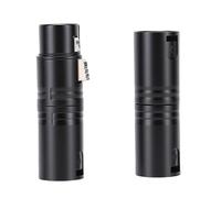 Generic Adaptateur XLR Mâle à Mâle équilibré à 3 Broches, Connecteur Sonore de qualité Supérieure pour Amplificateur de Microphone, Mélangeur, Alliage Noir, 1 Paire pour Concerts en Direct