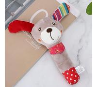 Generic Adorable Jouet Hochet en Forme D'animal, Doux et Lavable, Confortable pour Bébés, Léger, Parfait pour les Petites Mains, 15 Cm-18 Cm (Manivelle pour chiot)