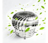 Generic Aérateur De Toit Acier Inoxydable Chapeau De Cheminée Éolien
