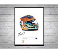 Generic Affiche signée du pilote de course Daniel Ricciardo 2022 Format A4