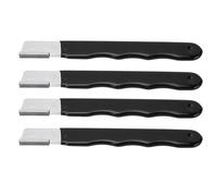 Generic Affûteur d'outils de Jardin, Affûteur de Cisaillement de Haie de Jardin en Acier allié au Tungstène à Meulage Fin Antidérapant 4 Pièces pour le Jardinage (Noir mat)
