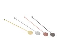 Generic Agitateur de Boissons en Acier Inoxydable 304, Ensemble de 4 Bâtonnets élégants pour Boissons à Cocktail, pour café, Lait, thé à la Maison