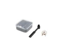 Generic Aiguille de Tourne-disque Adaptée à AT3600L, Pointe Conique de 0.7, qualité Sonore Supérieure, Peinte en Blanc pour les Amateurs de Musique, 1 Pièce (avec brosse)