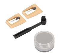 Generic Aiguilles de Rechange Universelles pour Platine Vinyle, avec Brosse de Nettoyage, pour Lecteurs de Disques ION Victrola, Finition Dorée, Paquet de 2