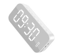 Generic ALARME BLUETOTH -SPEPKER, Corloge Numérique Support de Haut-parleur Aux Playing Rechargeable pour l'extérieur (WHITE)