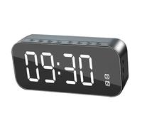 Generic ALARME BLUETOTH -SPEPKER, Corloge Numérique Support de Haut-parleur Aux Playing Rechargeable pour l'extérieur (BLACK)