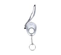 Generic Alarme de sécurité Personnelle 130 DB, Porte-clés Compact pour Autodéfense d'urgence pour Femmes, Enfants et Personnes âgées, Noir (Silver)