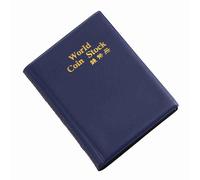 Generic Album de Pièces de Monnaie Super Transparent, 120 Pochettes, Grande capacité pour Collectionneurs de Pièces de Monnaie, Portable, PVC Bleu, 4,3 X 6,1 Pouces (Blue)