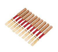 Generic Anches de Hautbois Durables de Résistance Moyenne pour Hautbois Débutant, 10 Pièces pour Jouer Toute la Gamme de L'instrument, Accessoires à Rayures en Bambou pour les Joueurs de