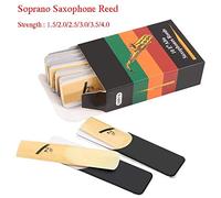 Generic Anches de Saxophone Alto en Bambou 2.5,3.0,3.5,4.0, pour un Son Stable pour les Joueurs D'instruments à Vent, 10 Pièces (2.0)