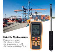 Generic Anémomètre Numérique LCD avec Mesure Haute sensibilité Idéal pour L'analyse de Prise de Vue GM8903 Compteur de Vitesse du Vent à Fil Chaud Portable pour un Mauvais Fonctionnement de