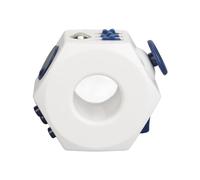 Generic Anneau de Décompression pour Soulagement de l'anxiété, Bouton Rotatif, Anti-Stress Sensoriel, pour Un Usage Quotidien, Portable, ABS Blanc, 5,3 X 3,2 Cm (Blue)