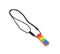 Generic Anneau de Dentition en Silicone, Collier Pendentif à Mâcher Résistant aux Hautes Températures pour Nourrissons et Enfants Rouge/vert (Anneau de dentition blocs de construction #14)